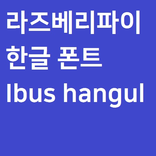 라즈베리 파이 한글 설정하기 / IBUS / HANGUL / KOREAN