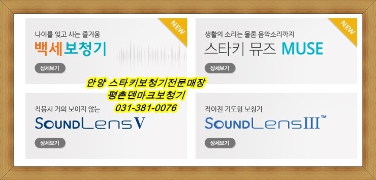  안양보청기-평촌덴마크보청기에서 스타키보청기 귀속형보청기 알아보기