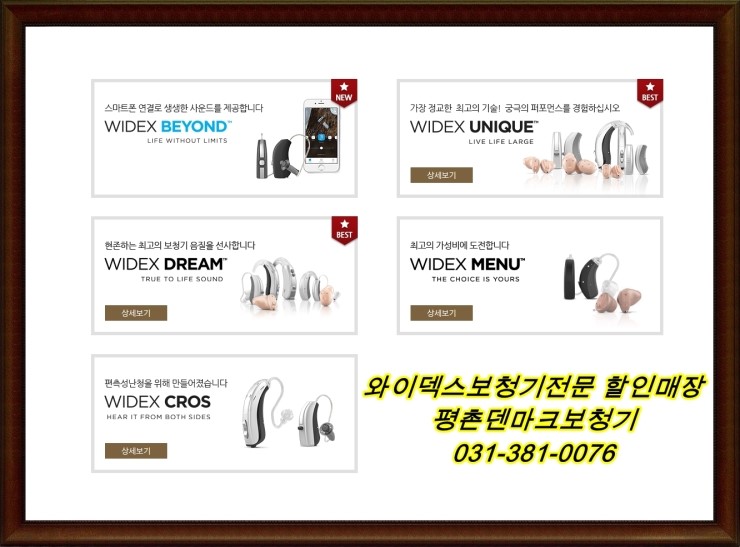  안양보청기-평촌덴마크보청기에서 와이덱스보청기 귓속형보청기 알아보기