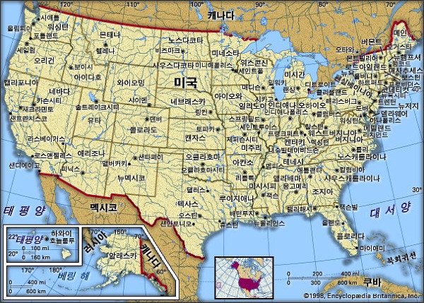 미국 지도 (한글, 영문): 다운로드 파일 포함 : 네이버 블로그