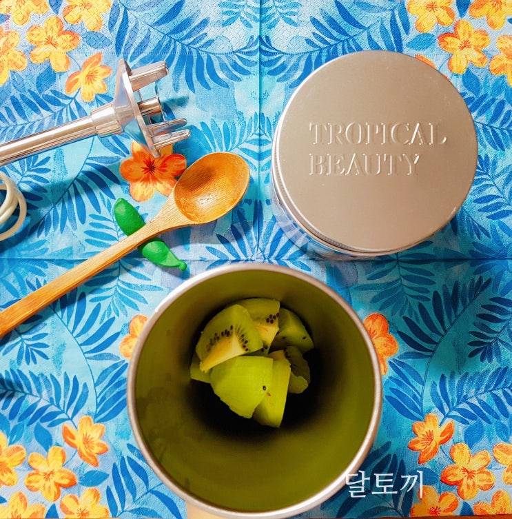  설탕 대신 코코넛 슈가로 만든 키위에이드 / 트로피칼뷰티 코코넛 슈가 / 코코넛 꽃 설탕 / 설탕 대체 감미료