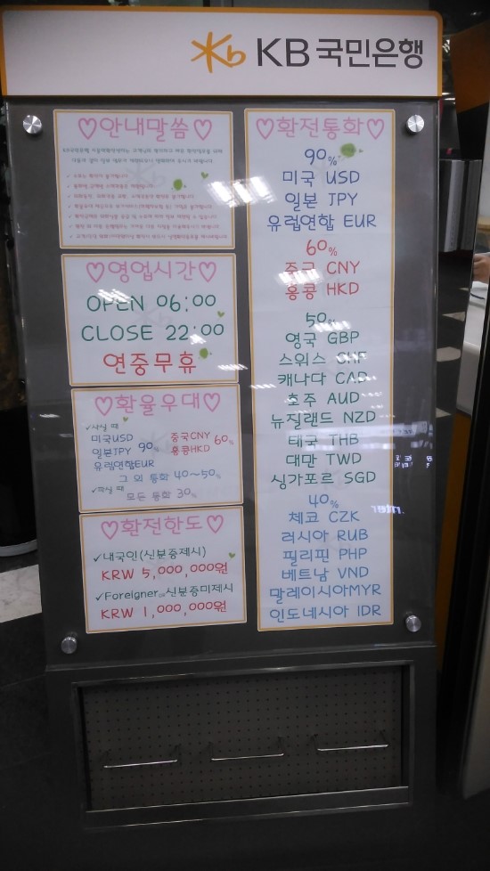  서울역 환전센터 국민은행 위치