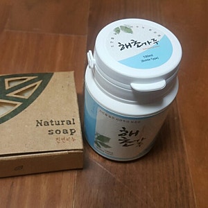 자연마을 해초가루로 해초세안/해초가루 리얼 후기/여름철 피지관리