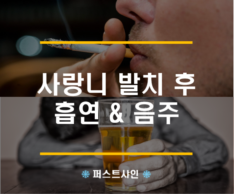 사랑니 발치 후 흡연/음주 당일 가능할까? 6