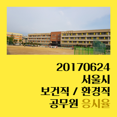  20170624 시행 서울시 보건직공무원,환경직공무원 시험 응시율