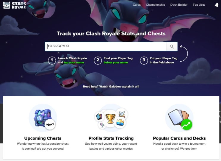  [클래시로얄] 클로얄 플레이어들의 꿀 사이트!!! Statsroyale.com