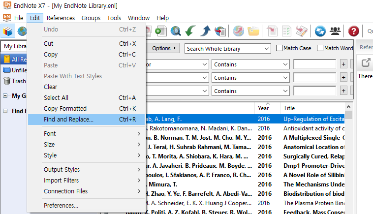 EndNote Excel 반출하기 : 네이버 블로그