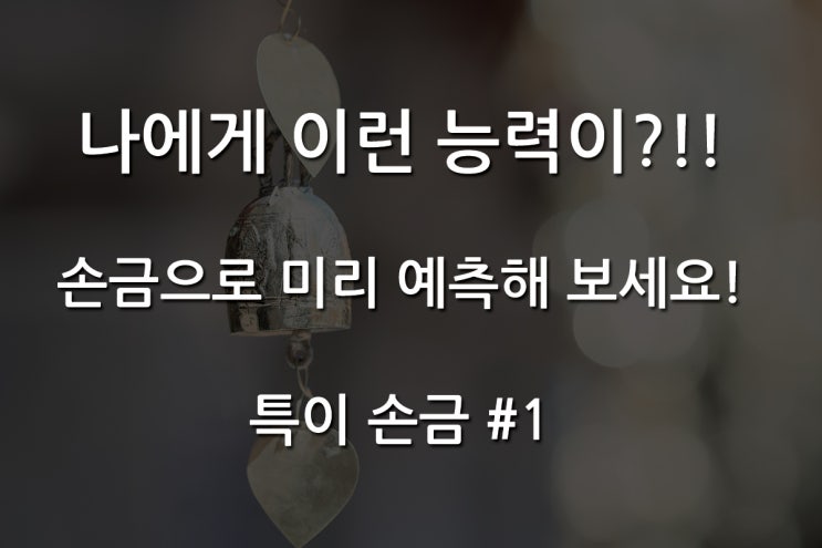  나에게 이런 능력이? 특이손금 [1분손금] 솔로몬링 신비의  십자선 부처의 눈