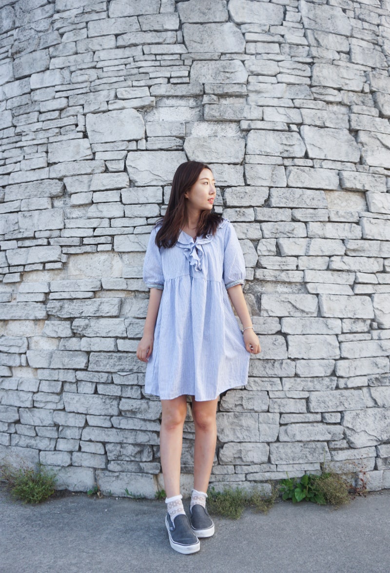 매력쟤 데일리룩 : 코인코즈 원피스 / 반스 슬립온 / 지방시 판도라미니 : 네이버 블로그