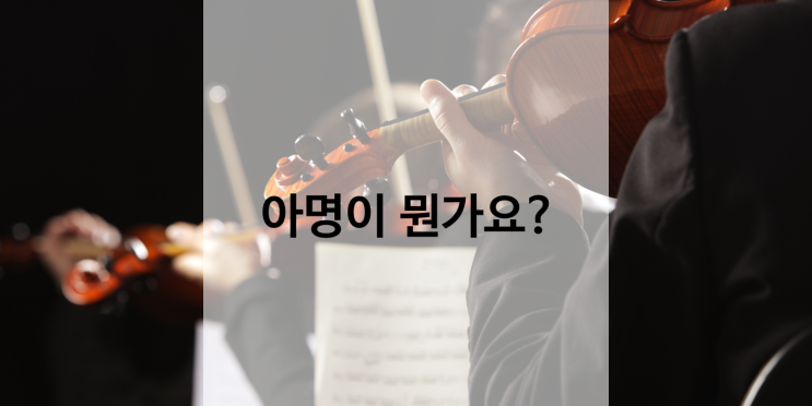  아명이 뭔가요?