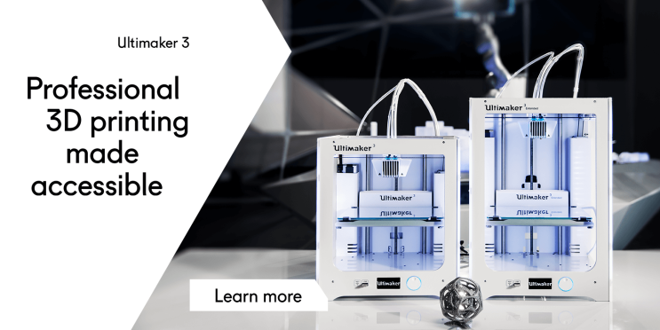  Ultimaker 3 | 듀얼 노즐로 물에 녹는 서포트 생성이 가능한 데스크탑형 FDM 3D프린터 판매 개시