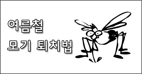  여름철 기승을 부리는 모기퇴치법, 모기퇴치꿀팁.