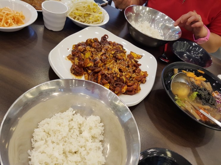  일산 한소반 쭈꾸미 세트 메뉴 맛나유~!