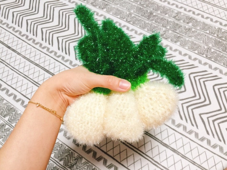대파 수세미 뜨기/ 코바늘 대파/ onion crochet