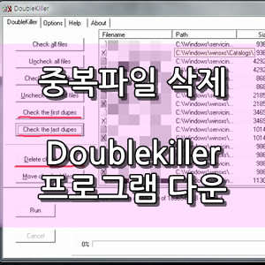  중복파일 삭제(DoubleKiller 중복파일 제거 )