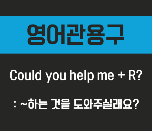  영어관용구 Could you help me~?