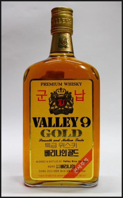 군납 VALLEY 9 GOLD 베리나인골드 특급위스키 40% 700ml - 주식회사