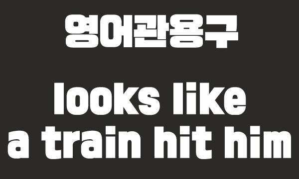  영어관용구 looks like a train hit him 초췌해보인다를 영어로