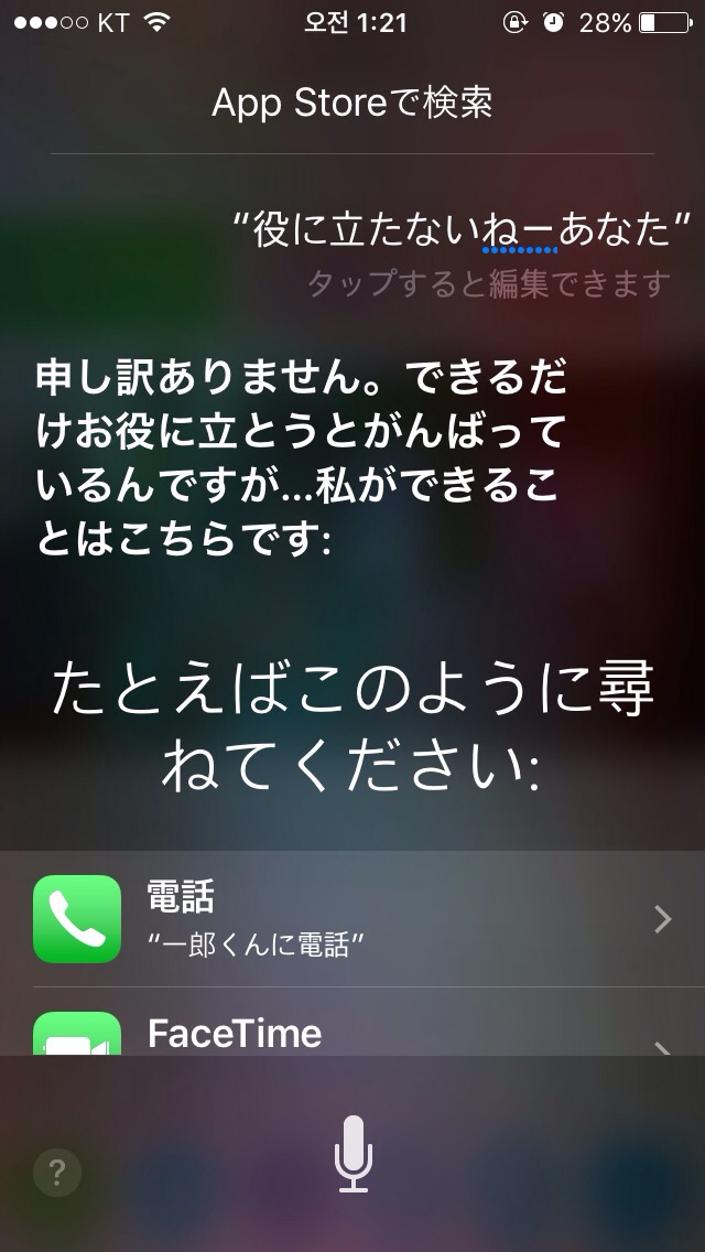  20170723 Siri 괴롭히기 + 카톡 오류 문의