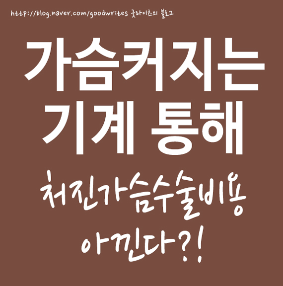 가슴커지는기계 통해 처진가슴수술비용 아낀다?!