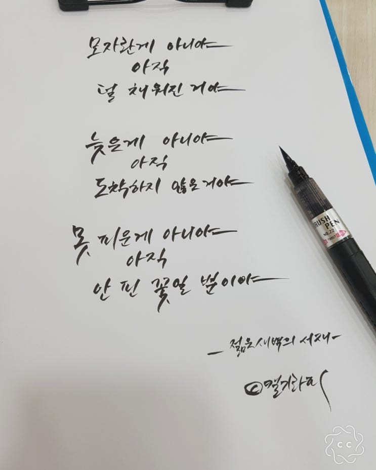  캘리작품 18