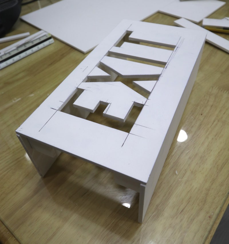 EXIT 비상구 유도등 만들기 : 네이버 블로그