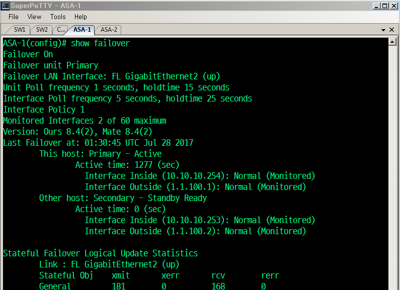 Firewall Failover (이중화) 2 - Active/Standby : 네이버 블로그