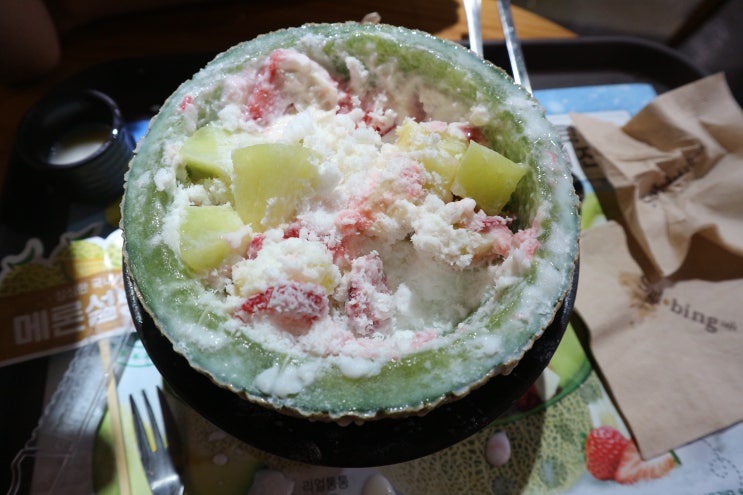 메론치즈설빙 먹어 본 후기