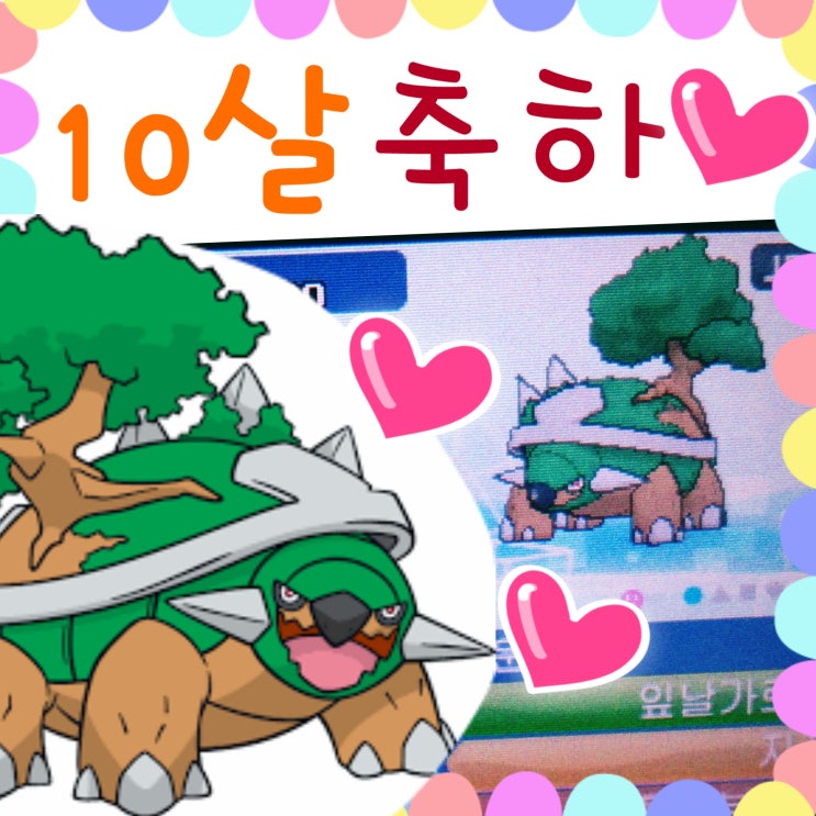 포켓몬 토대부기 나짱 10주년 생일 축하해~