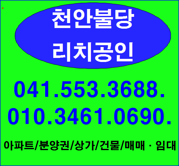  천안아파트분양권 불당호반3차 리치공인