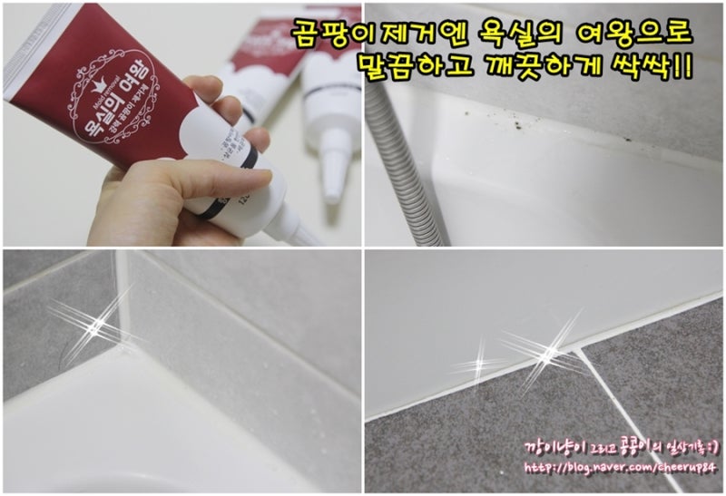 곰팡이제거제 욕실의여왕으로 화장실청소 쉽고 빠르게 w.맘스홀릭지후맘