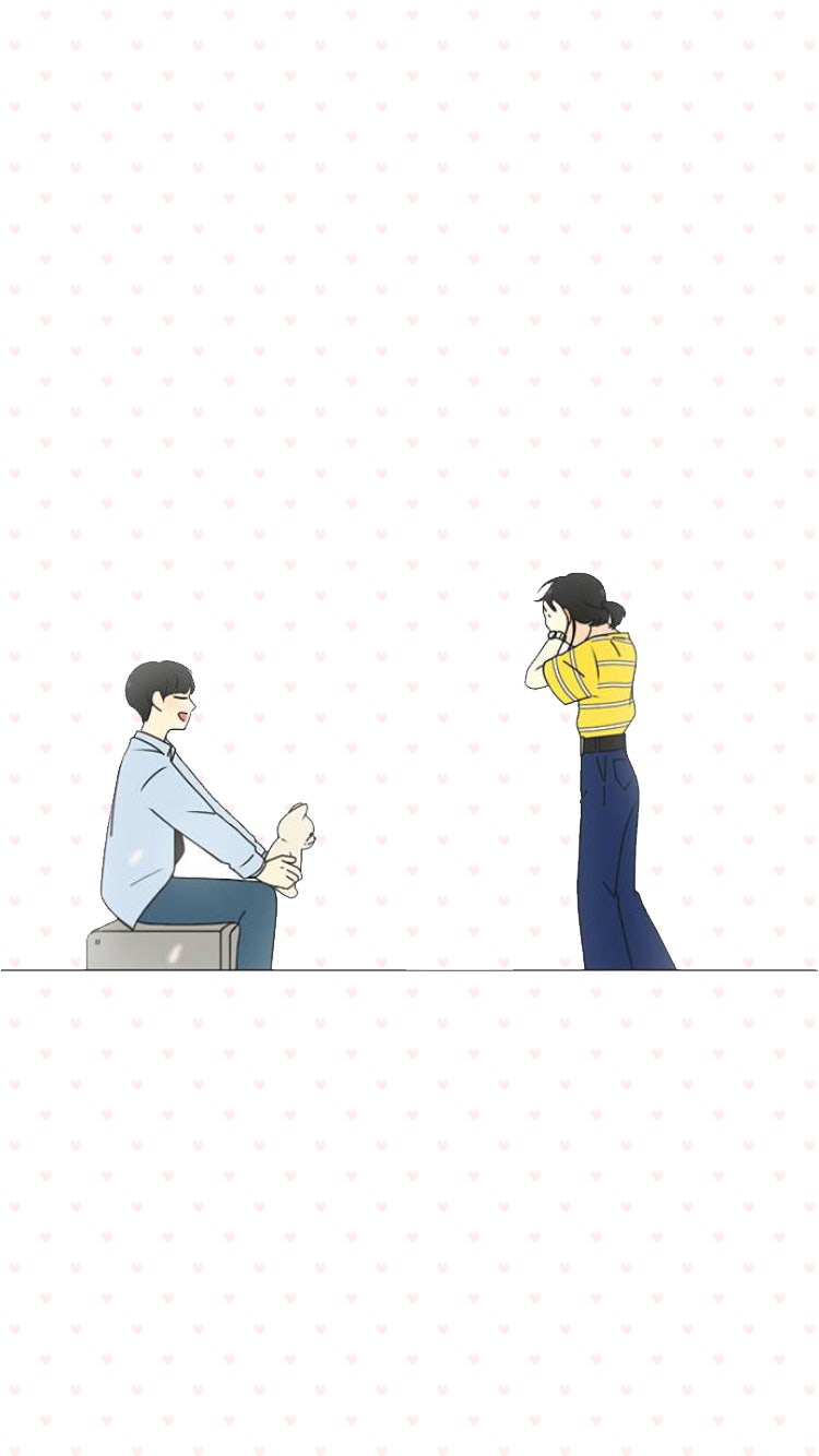 네이버웹툰 '연애혁명' 아이폰 고화질 배경화면, 귀여운 커플 캐릭터 배경화면 : 네이버 블로그