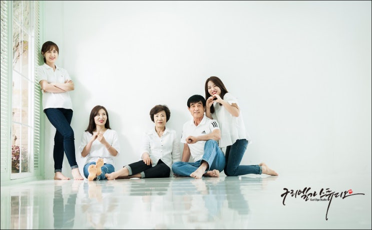  수택동 가능동 사진관 청바지 가족사진