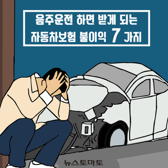 [카드뉴스] 음주운전 하면 받게 되는 자동차보험 불이익 7가지