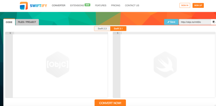  Swift Objective C 문법을 Swift로 변환해 주는 사이트 :) URL