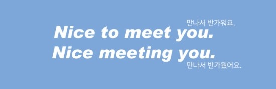 Nice To Meet You와 Nice Meeting You 네이버 블로그 Nice To Meet You와 Nice Meeting You 네이버 블로그