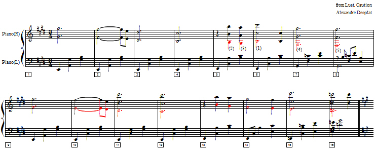  영화음악분석, Dinner Waltz (색계, 데스플라) (1)