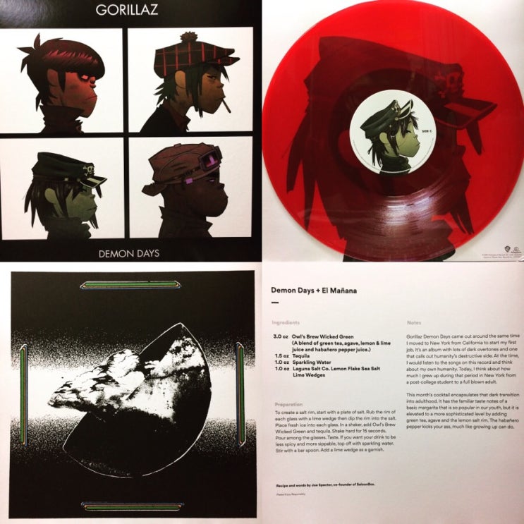 [LP, 엘피] Gorillaz(고릴라즈) - Demon Days (VMP 투명 레드 바이닐)