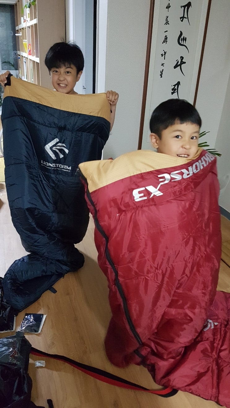  라이언스톰 다크호스 x3 침낭 사다~ 가성비 굿
