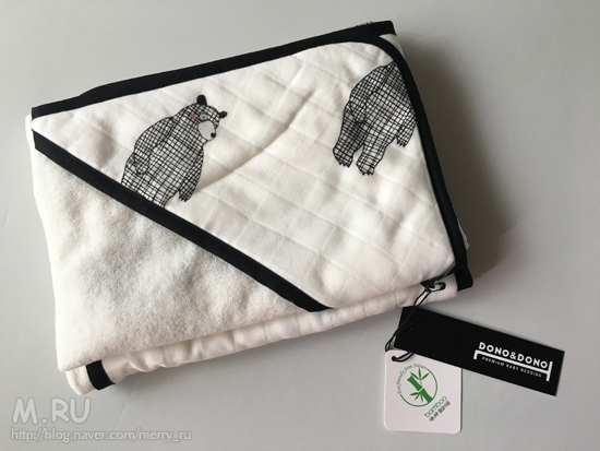 [육아템] 도노도노 소프트 후드타월 (빅베어) 아기목욕타올