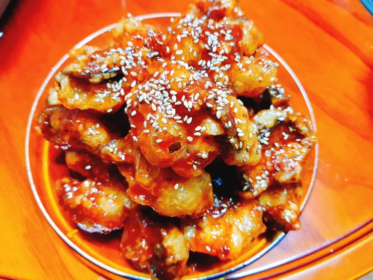  고기맛 표고버섯 강정 레시피