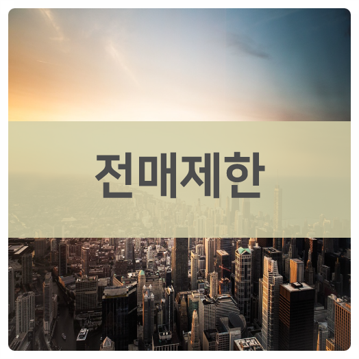  알기쉬운 부동산용어 똑똑하게!! 전매제한이란?? (8.2부동산대책)