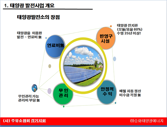 지회의 특화(수익)사업인 태양광 발전소(신재생에너지) 사업 안내 !!!