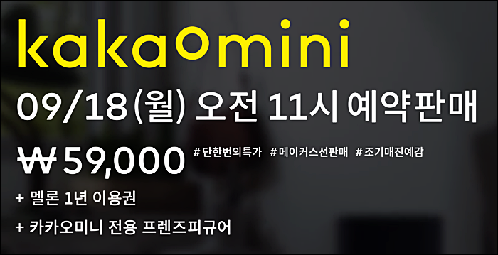 카카오미니 인공지능 스마트 스피커 나오네요