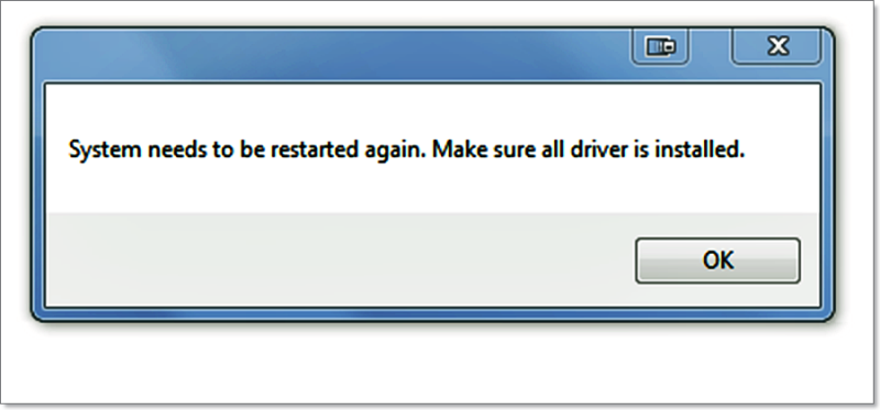 system needs to be restarted again 해결법 : 네이버 블로그
