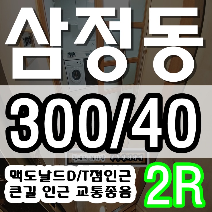  삼정동투룸 맥세권 에 위치한 김해 투룸