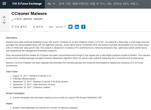  씨클리너 해킹 사태, 현재 국내 피해 상황 파악중