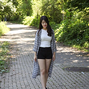 르피타 체크롱셔츠 , 체크롱셔츠원피스 로 데일리룩 오피스룩 캐쥬얼룩 완성