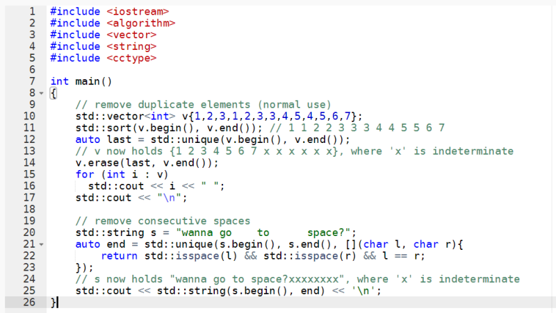 [C++] unique 함수를 이용한 vector 중복 제거 : 네이버 블로그