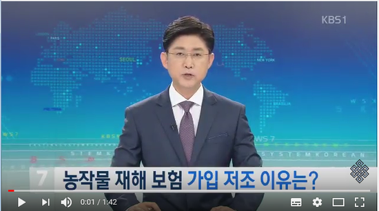 농업인 재해 보험 가입 저조 이유는 뉴스 7 사회 뉴스 KBSNEWS 농업인 재해 보험 가입 저조 이유는 뉴스 7 사회 뉴스 KBSNEWS